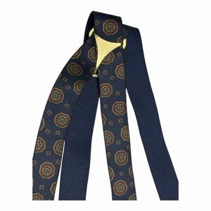 Vintage PELICAN USA Suspenders - Navy Blue & Maroon Graphic - Clip-On / Y-Back